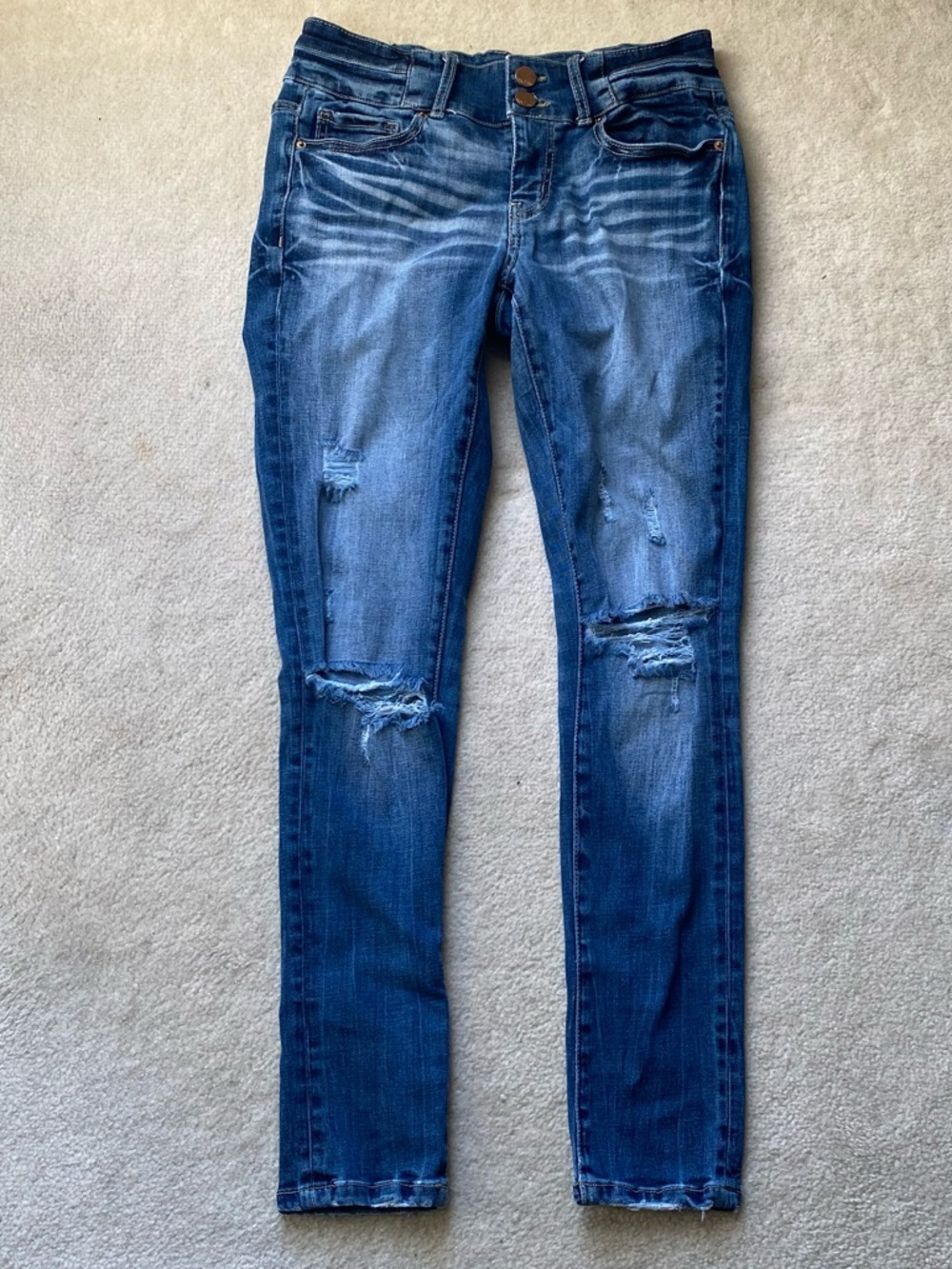 BKE Payton Universal Fit Mid Rise Ankle Tall Jeans Size 26 (28x29) Distressed